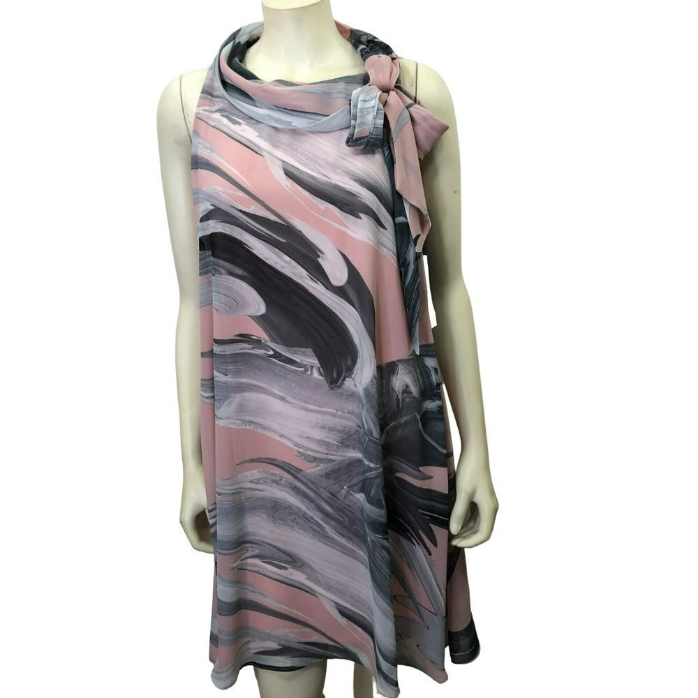 SIGNATURE BY ROBBIE BEE CHIFFON SHIFT SLEEVELESS DRESS SIZE 10‎ NEW WITH TAG
